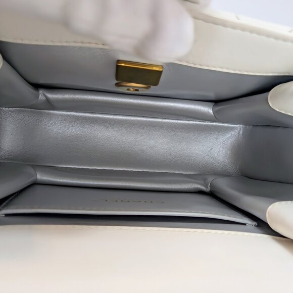 Chanel 19 White Lambskin Small Flap Bag with Pink/Blue Hardware - Picture 11 of 14